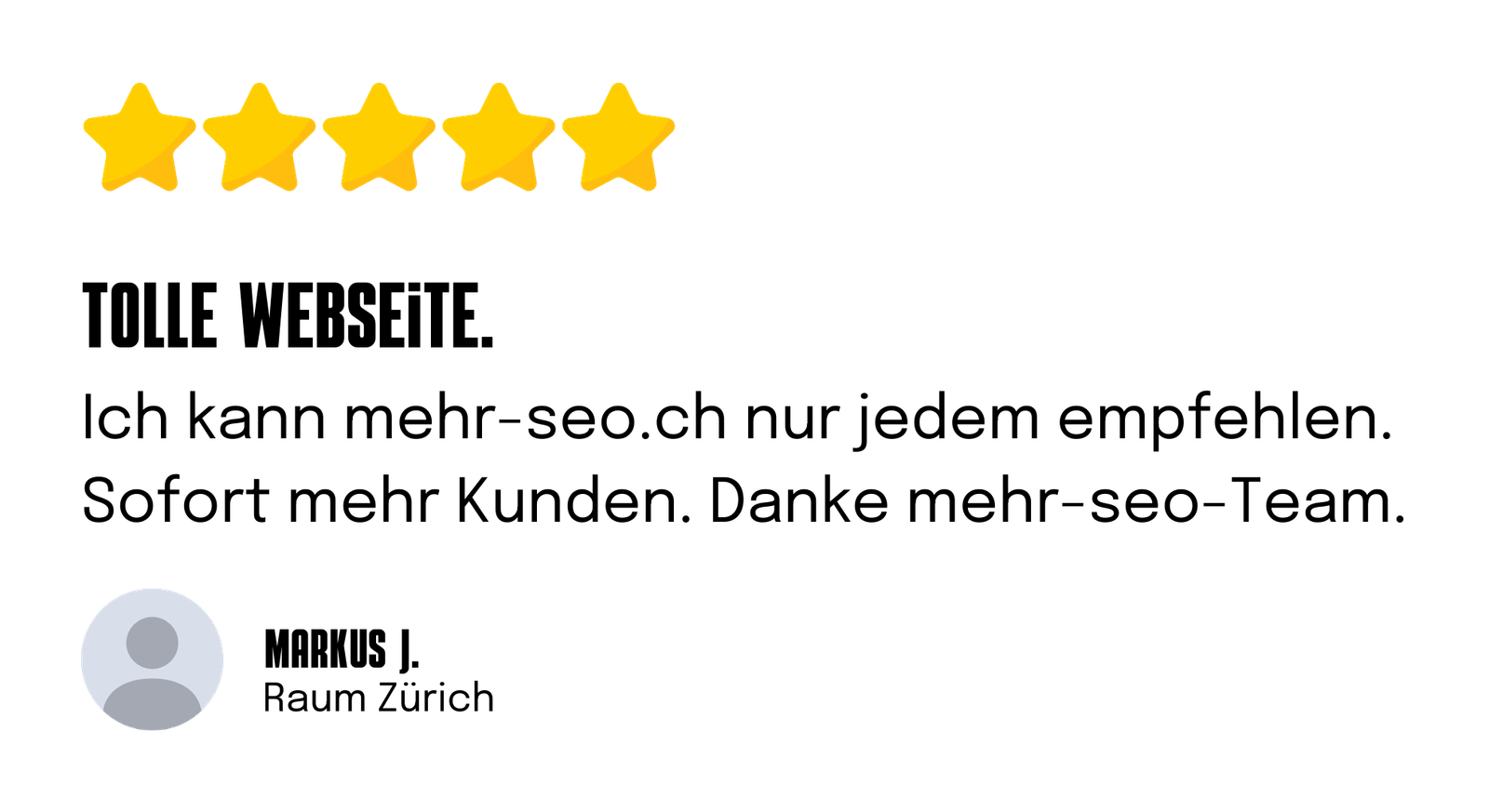 Fünf-Sterne-Bewertung vom Nutzer