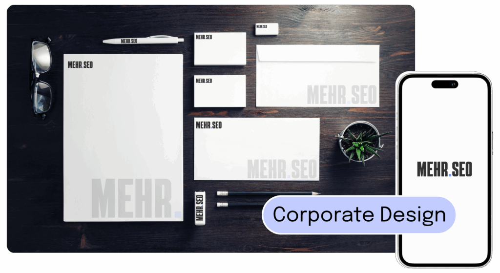 Minimalistisches Corporate Design mit Logo