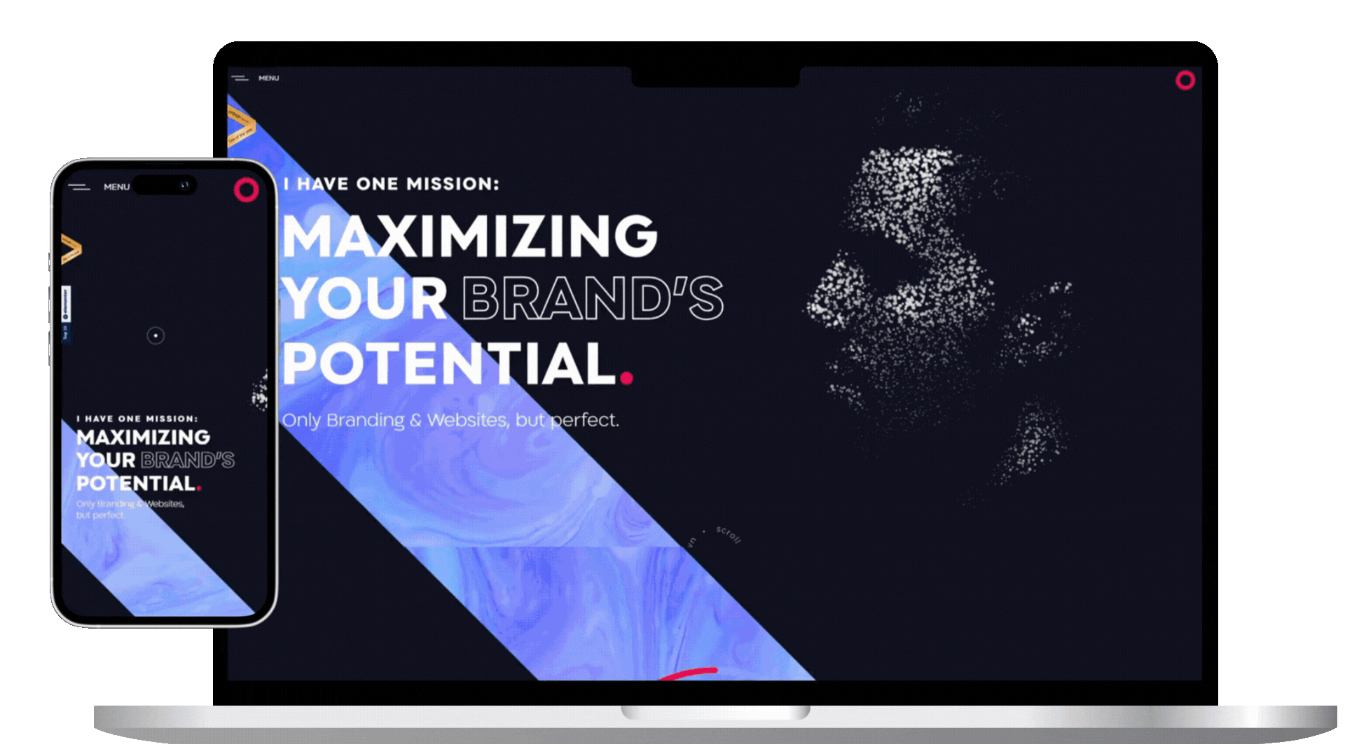 Eine Animation mit einem Smartphone und einem Laptop die Repsonsive Design darstellt